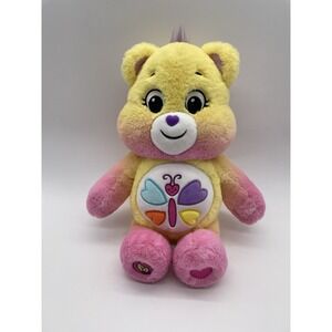 Care‎ Bears Calming Heart Bear Plush Toy 12" Pink & Yellow Soft